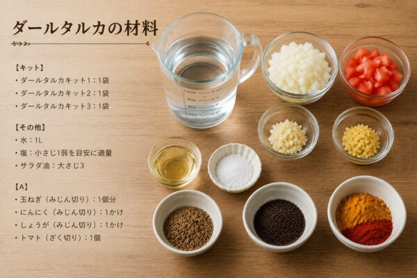 ダールタルカの材料