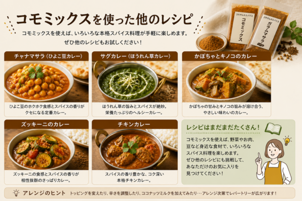 コモミックスを使った他のレシピ