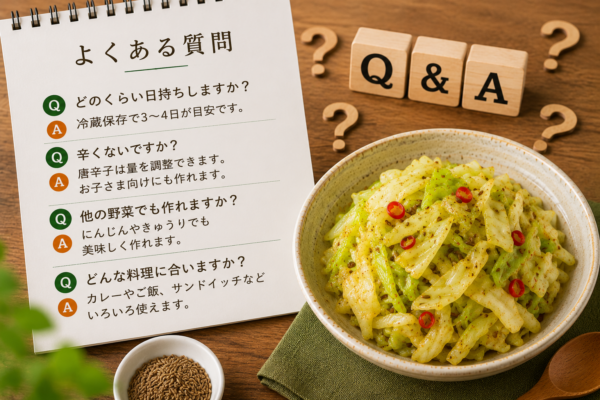 キャベツのアチャールのよくある質問
