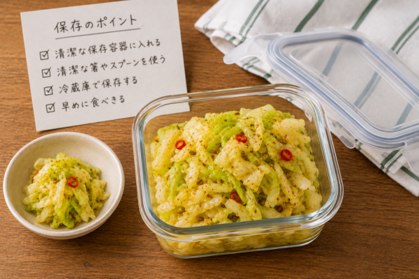キャベツのアチャールの保存方法