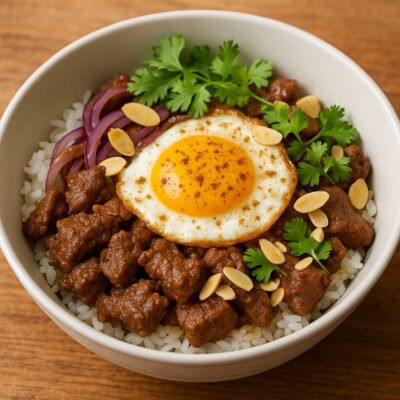 牛肉のコモ丼のレシピ