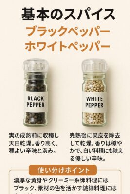 第1章：基本のスパイス「ブラックペッパー／ホワイトペッパー」