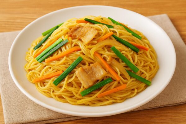 油そうめんのレシピ(カレー粉=コモミックス)