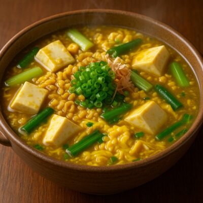 ぶんぶく煮豆腐のレシピ（カレー粉＝コモミックス）