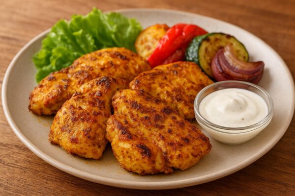 鶏むね肉のスパイスヨーグルトマリネ焼きのレシピ（カレー粉＝コモミックス）