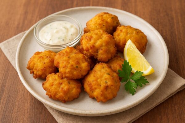 白身魚のカレーフリッターのレシピ（カレー粉＝コモミックス）