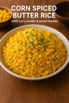 🍴 とうもろこしのスパイスバターライス炒めのレシピ（カレー粉＝コモミックス）
