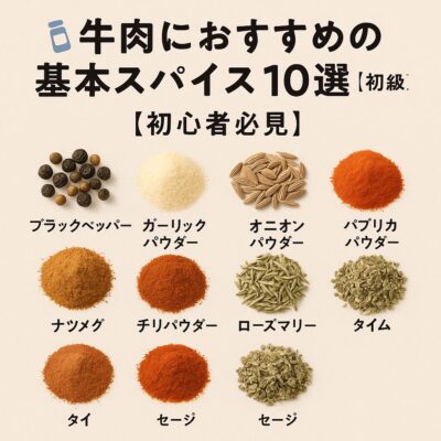 🧂牛肉におすすめの基本スパイス10選【初心者必見】