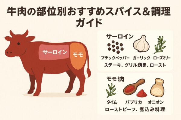 🥩牛肉の部位別おすすめスパイス＆調理法ガイド