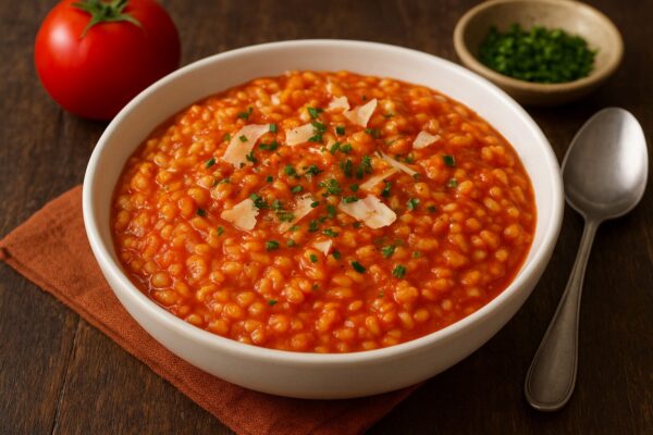 🍅スパイストマトスープリゾット（コモミックス香る簡単リゾット）のレシピ