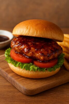 🍔スパイス照り焼きチキンバーガーのレシピ