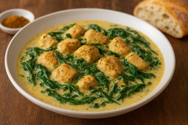 🍗 鶏とほうれん草のスパイスクリーム煮のレシピ