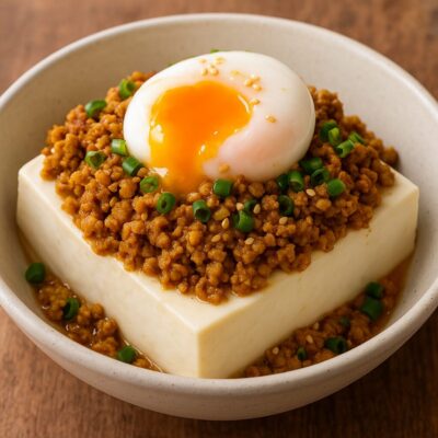 🍳 スパイス温玉カレーそぼろ豆腐のレシピ