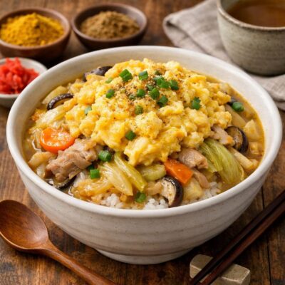 🥚 スパイス卵とじ中華丼（軽とろ餡）のレシピ