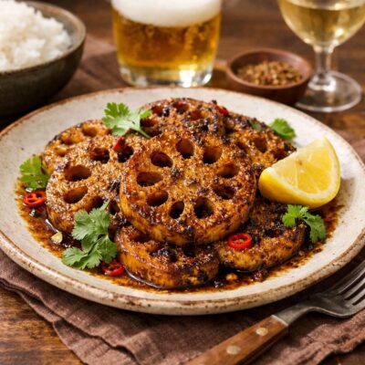 🥄 れんこんステーキのスパイス焦がしバターのレシピ