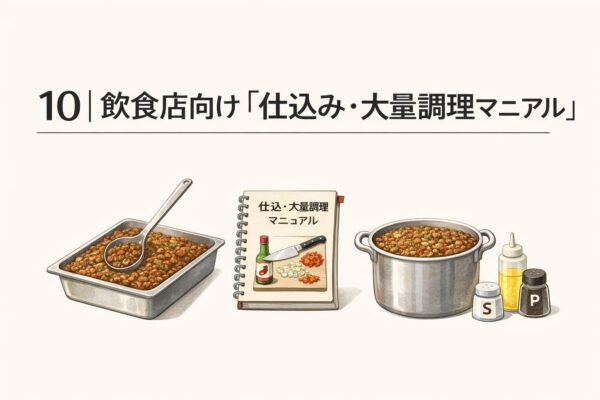 10｜飲食店向け「仕込み・大量調理マニュアル」