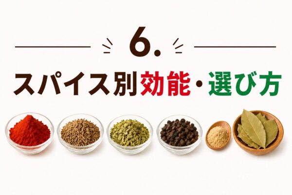 6. スパイス別効能・選び方