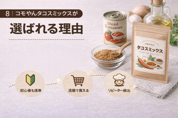 8｜コモやんタコスミックスが選ばれる理由