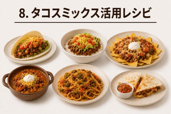 8. タコスミックス活用レシピ