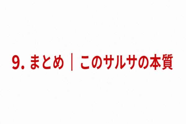 9. まとめ｜このサルサの本質